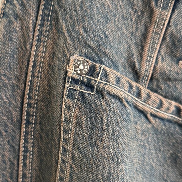 Free People - We The Free Good Luck Mid-Rise Barrel Jeans in Ian Indigo - Picture 15 of 16